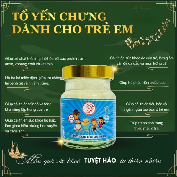 Tổ yến chưng dành cho Trẻ Em - hũ 70ml với 30% Tổ yến - Công ty Yến Sào Nam Bộ (không chất bảo quản) - Ảnh 3