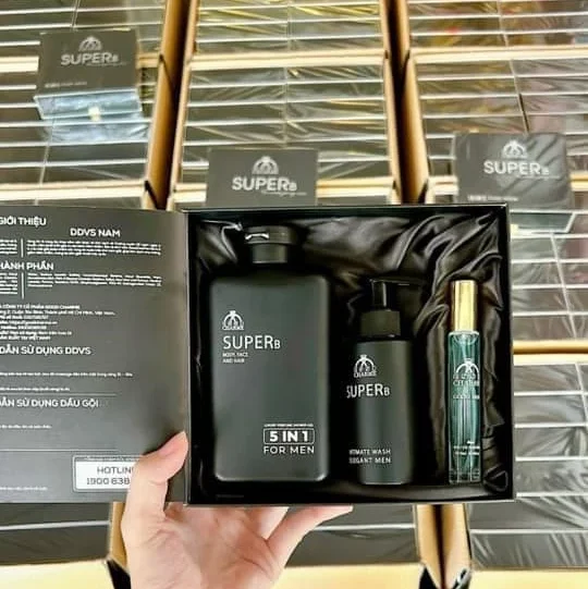 combo sữa tắm dung dịch vệ sinh cho nam superb