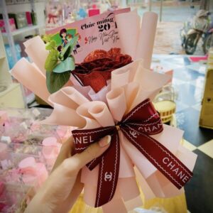 💐 Hoa Hồng 1 Bông Lấp Lánh – Quà Tặng 20/11 Kèm Thiệp Tri Ân