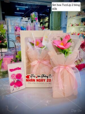 💐 Tôn Vinh Người Gieo Chữ - Set Hoa Tulip 2 Bông Đặc Biệt Tri Ân 20/11! 💐